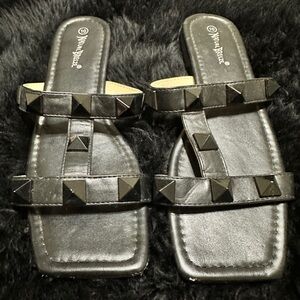 Vince Camuto Black Studded Women's Sandals